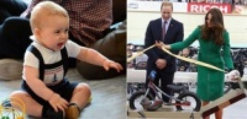 Сыну принца Уильяма восьмимесячному Джорджу подприли подарок - велосипед